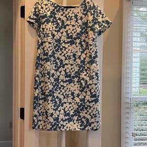 Talbots Spring Dress - Size 16P Blue and White